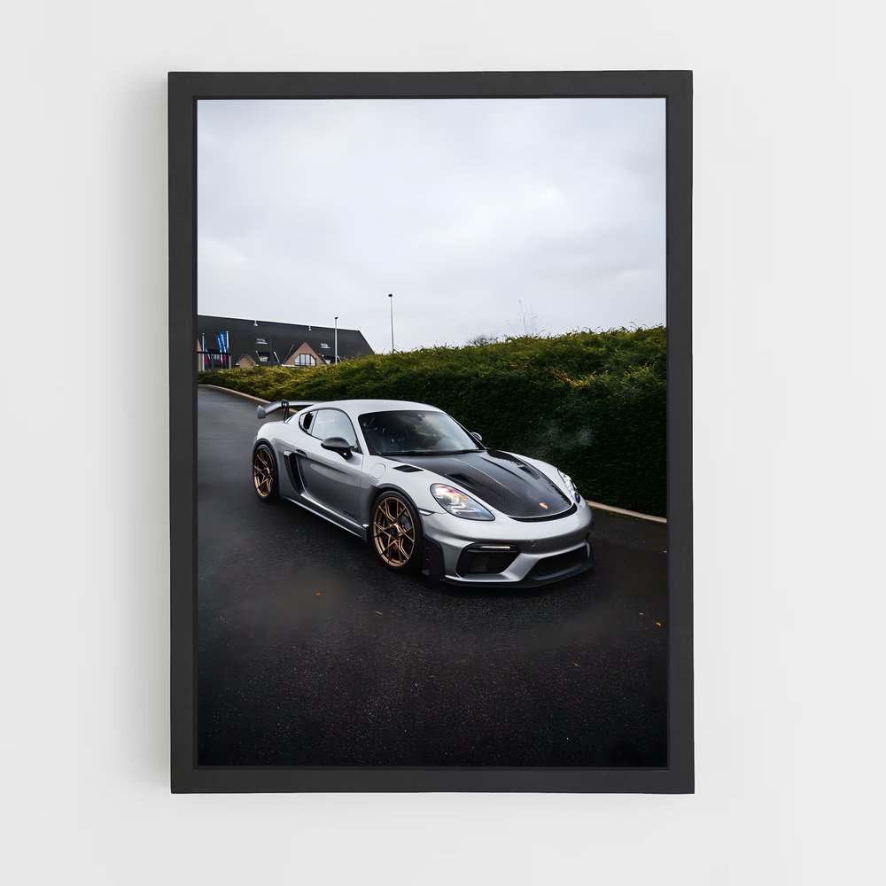 Poster Élégant Cayman GT RS – affiche Porsche (vue 2)